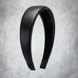 Revolve Shashi Lilith Faux Leather Black Headband Chic Vegan Headwear NEW!